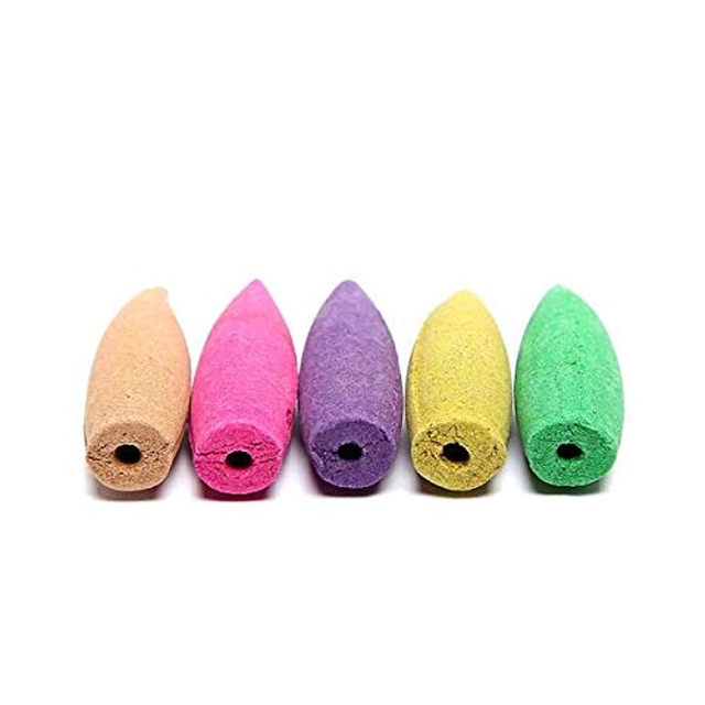 Jiyansh Backflow Polyresin Fountain Cones Agarbattis, Chandan, Mogra, Rose, Lavender Multiple Flavor - (Pack Of 30)