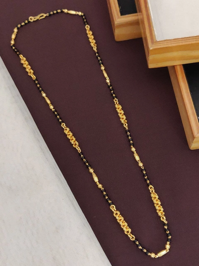 Alloy Gold Plated Mangalsutra for Women (Gold)