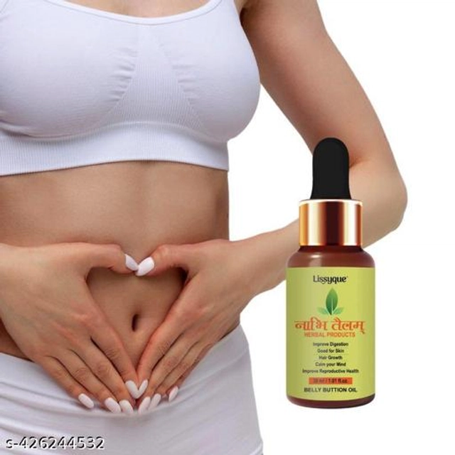  Lissyque Nabhi Oil Belly Button Oil 100% Pure herbal, Organic, Fat Burning Oil, Weight loss Men & Women- 30ml