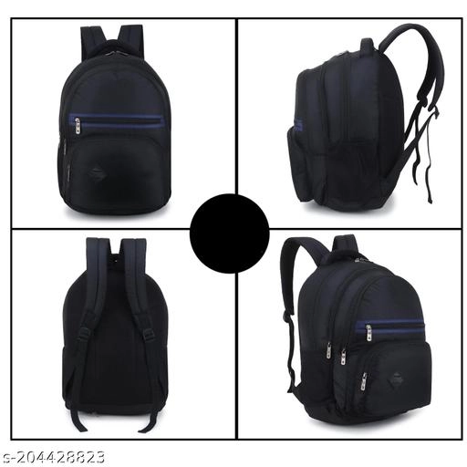 Nylon Backpack for Men & Women (Black, 35 L)