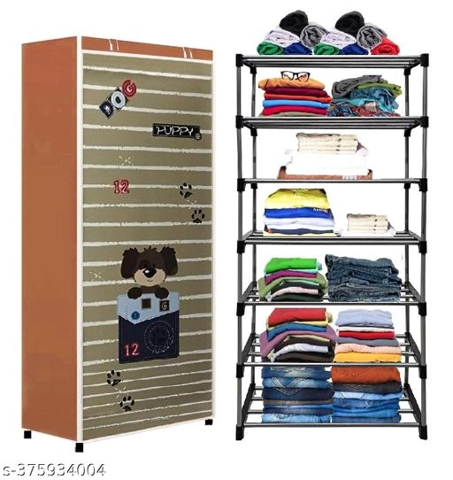 Metal 6 Layer Collapsible Multipurpose Rack (Brown)