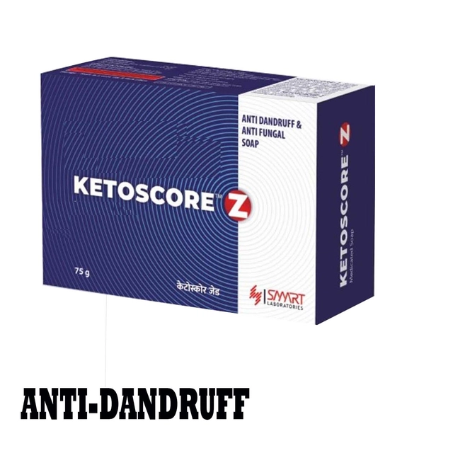 Ketoscore Z 2 Pcs Anti Dandruff & Anti Fungal Soap (75 g) with Digital Watch (Black) (Set of 2)