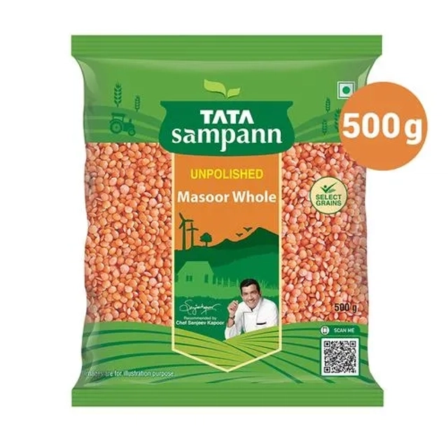 टाटा सम्पन्न मसूर मलका (साबुत) 500 g