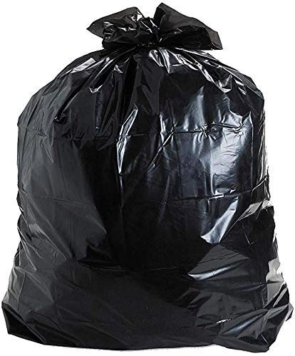 Disposable Garbage Bags (Black, 19x21 inches) (30 Pcs in 1 Roll, Pack of 6 Rolls)