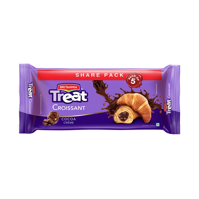 Britannia Treat Croissant Cocoa Share Pack, 225g (45g x 5)