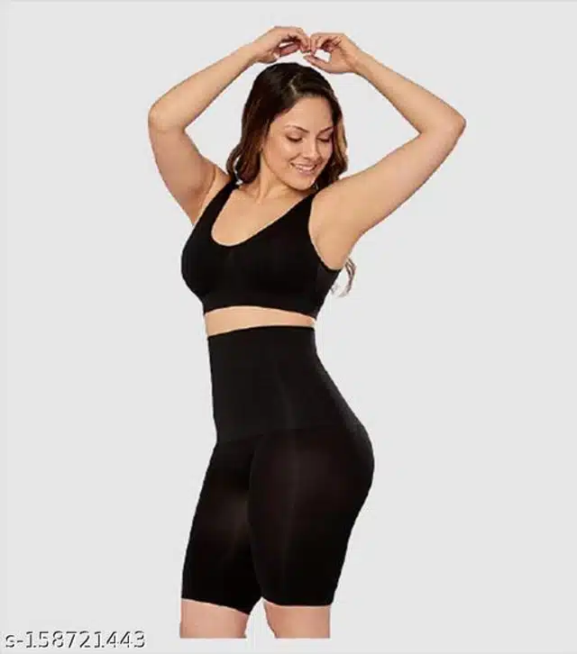 Cotton Blend Shapewear for Women (Black, M)