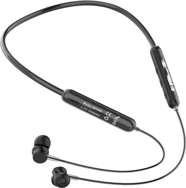 Rechargeable Wireless Bluetooth Neckband (Black)