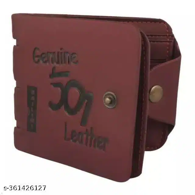 Leather Wallet for Men (Maroon)