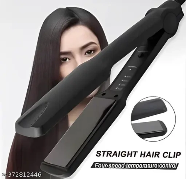 Professional Hair Straightener & Curler (Black, 100 W)