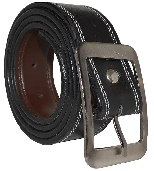 Leather Belt for Men (Black, 42)