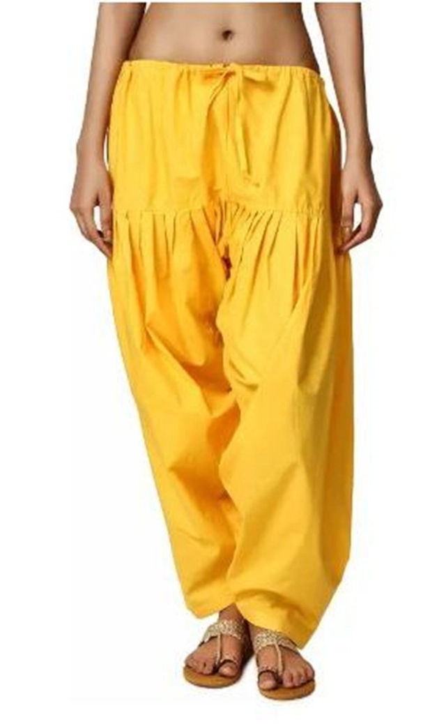 Cotton Salwar for Women (Yellow)