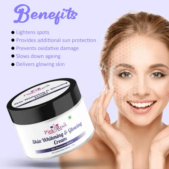 Pink Root Skin Whitening & Glowing Cream (100 g)