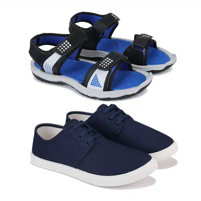 Sandals & Casual Shoes for Men (Pack of 2) (Multicolor, 7)