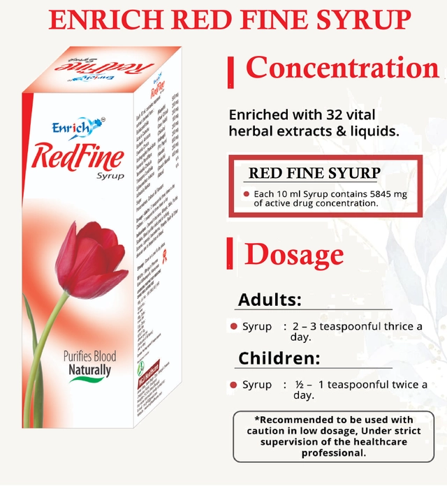 Enrich Plus Red Fine Ayurvedic Syrup (200 ml, Pack of 2)