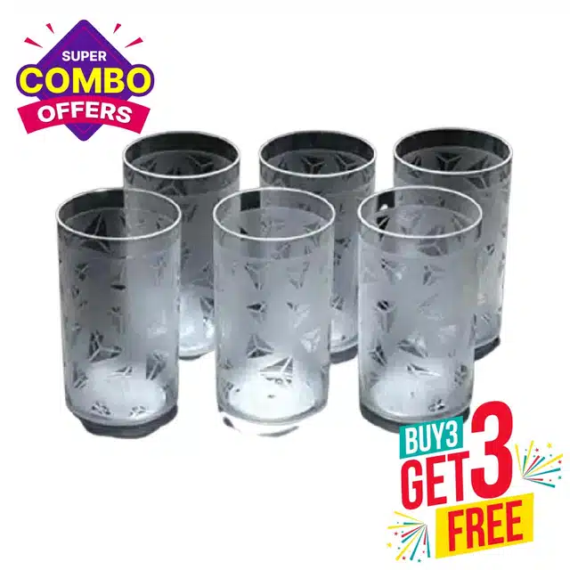 Water Glass Blue Set Of 6 250 ml