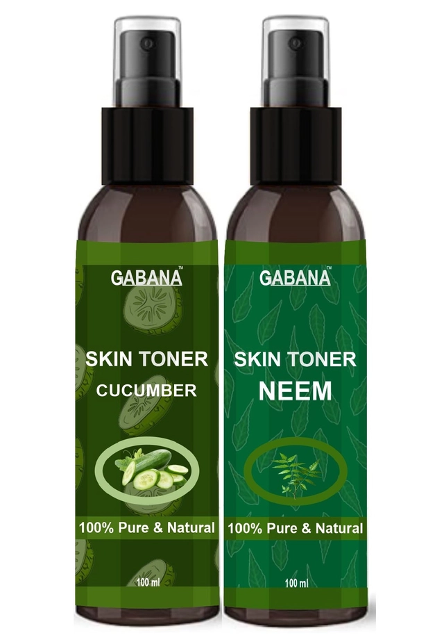 Combo of Gabana Cucumber & Neem Skin Toner Spray (100 ml, Pack of 2)