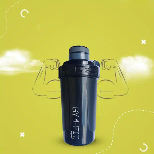 Gym Shaker Bottle with Steel Blender Ball (Assorted, 750 ml)