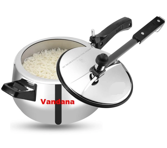 Vandana 2 L Contura Aluminium InnerLid Pressure Cooker Gas Stovetop Compatible with induction Base (Pack of 1)