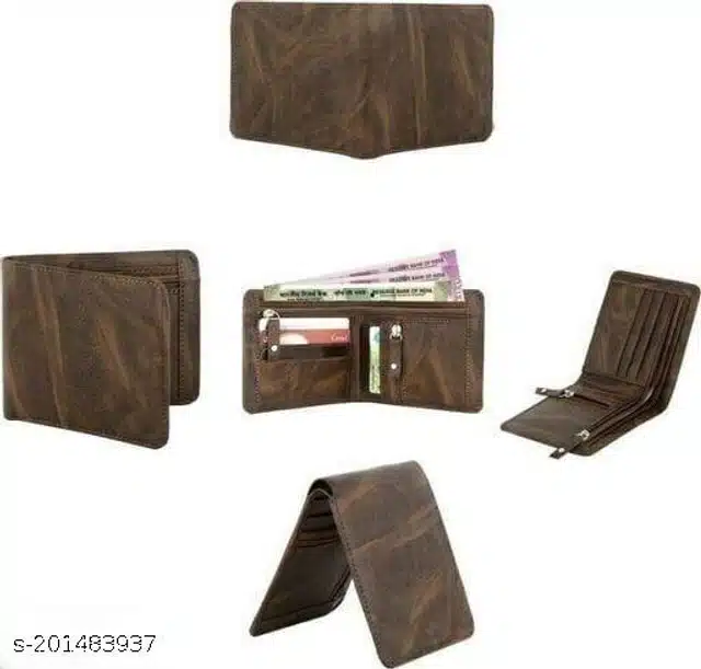 Faux Leather Wallet for Men (Brown)