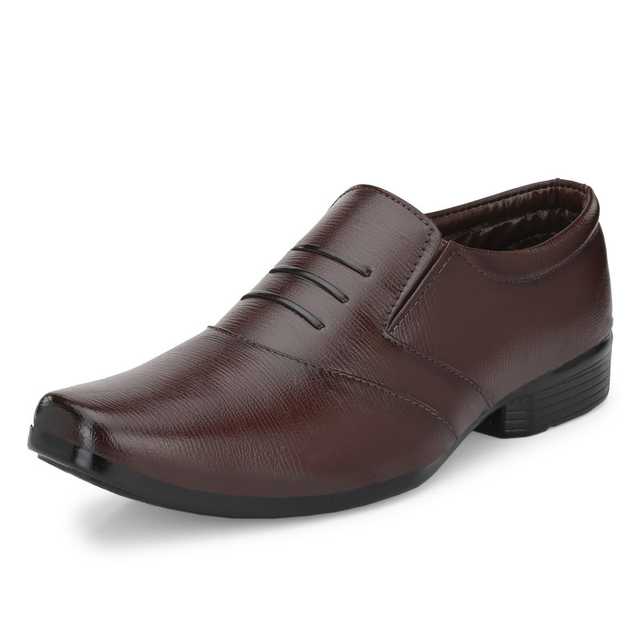 Katenia Synthetic Men Formal Shoes (Brown, 8) (KF-8)