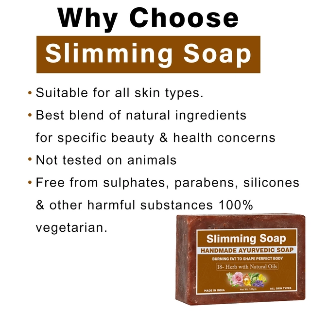 Pure Natural Ayurvedic Body Slimming Bathing Soap (100 g, Pack of 2)