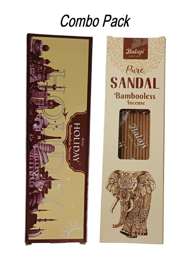 Combo of Holiday with Pure Sandal Bambooless Dhoop Incense Sticks (100 g, Pack of 2)