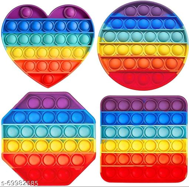 Silicone Fidget Toys for Kids (Multicolor, Pack of 4)