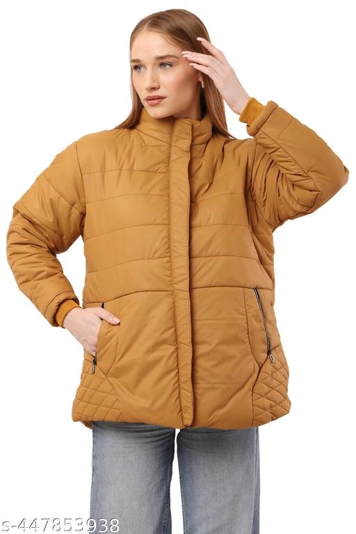 Nylon Jacket for Women (Mustard, L)