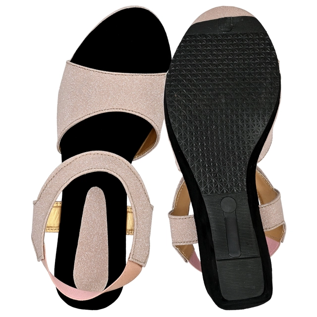 Heels for Women (Peach, 4)