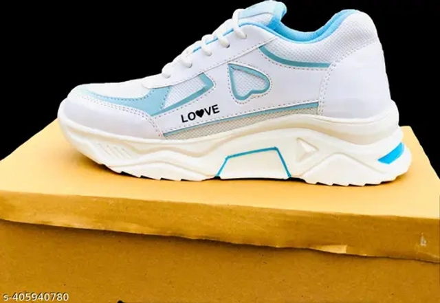 Sneakers for Women (White & Blue)