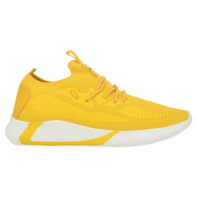 Stylish Lightweight Sports Shoes for Men (Yellow, 10) (AE-350)