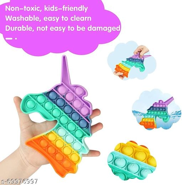 Silicone Fidget Toys for Kids (Multicolor, Pack of 3)