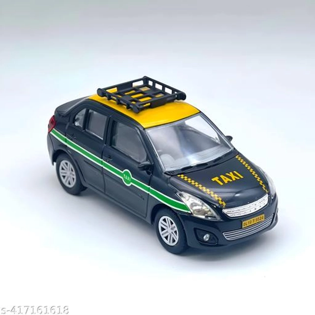 Swift Dezire Taxi Toy for Kids (Black & Yellow)