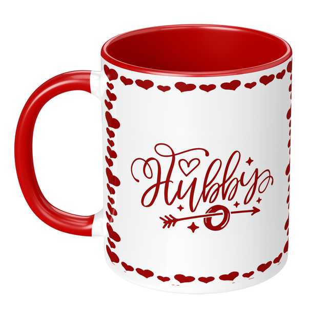 Bride Loading Printed Heart Handle Mug Microwave Safe Ceramic Tea Coffee (Red, 350 ml) (GT-601)