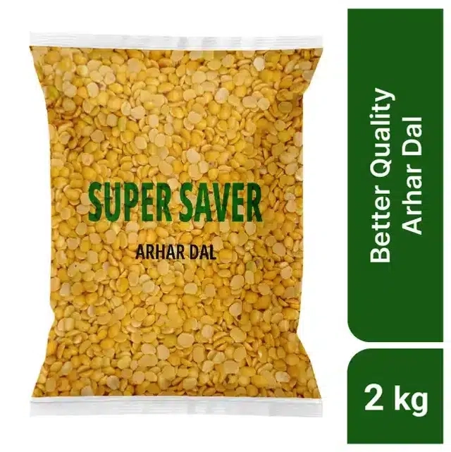 Agropure Arhar Dal 2 Kg (Super Saver Pack) + Aashirvaad Iodized Salt 1 kg Free