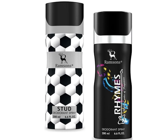 Ramsons Stud with Rhymes Deodorant for Men (200 ml, Pack of 2)