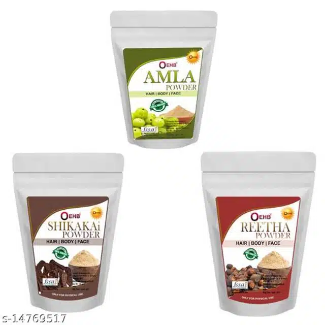 OEHB Amla with Reetha & Shikakai Powder (50 g, Pack of 3)