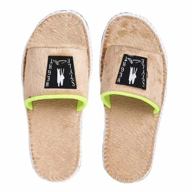 STY LE HEIGHT Slides for Men's Soft And Comfort (Brown, 6)
