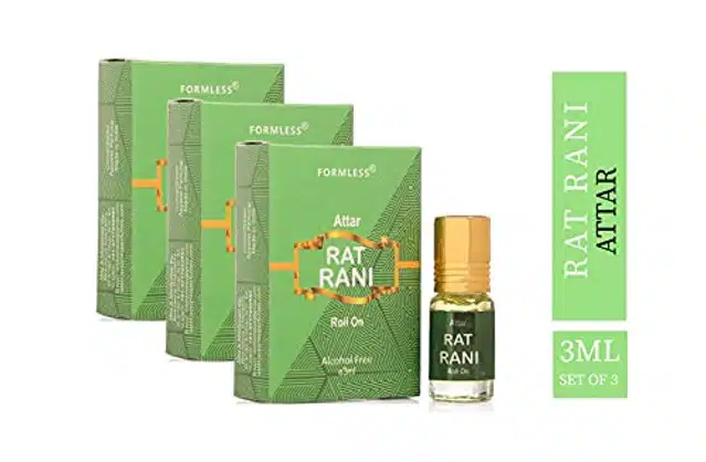 Formless Rat Rani Roll On Attar (3 ml, Pack of 3)