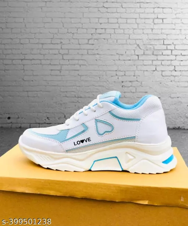 Sneakers for Women (White & Blue)