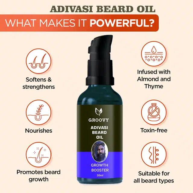 Adivasi Beard Growth Oil for Men (30 ml)