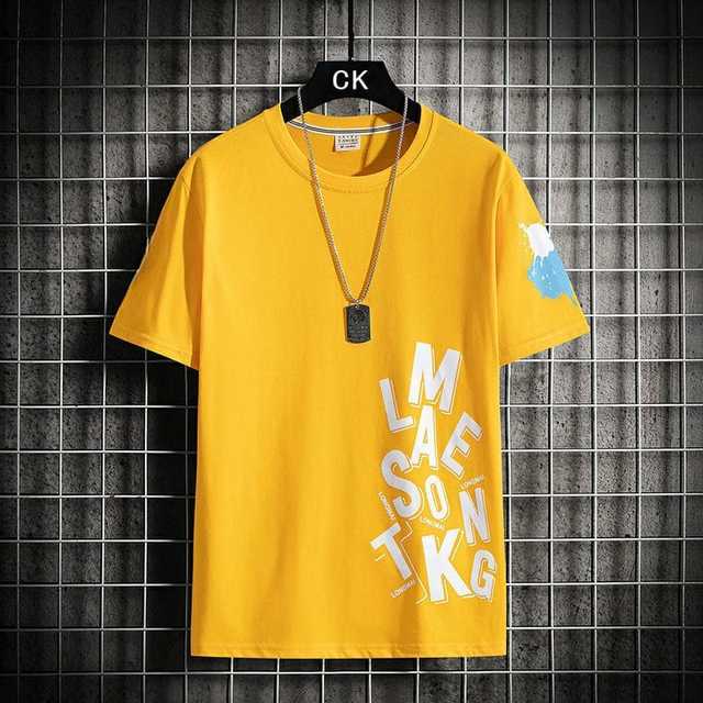 Yuvaa Trendz  Men's Regular Fit Round Neck Cotton T-Shirt (L, Mustard) (A-33)