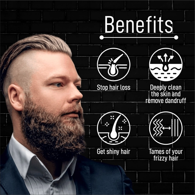 Combo of MG8 Activated Charcoal Beard Wash (100 ml) with Growth Oil (50 ml) (Set of 2)