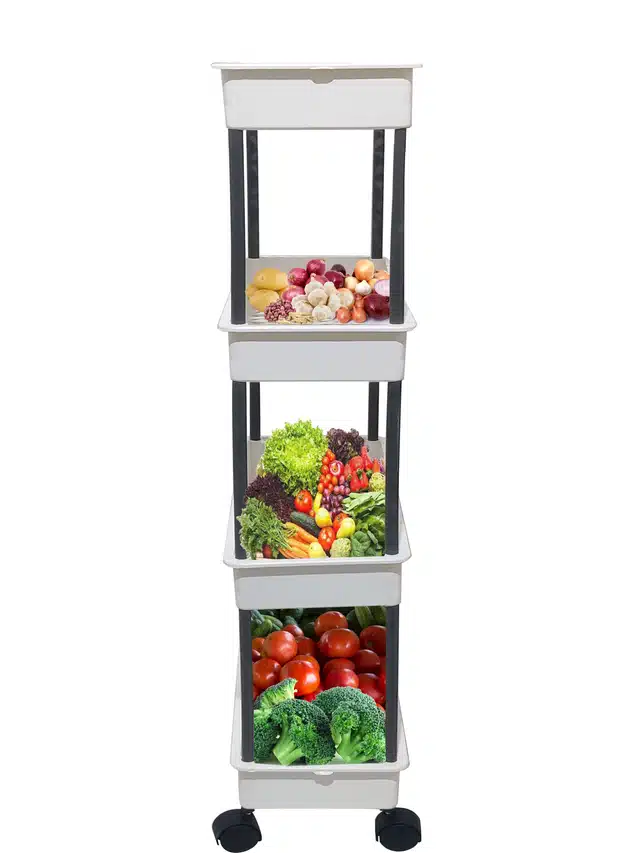 4 Layers Organizer for Kitchen (White)