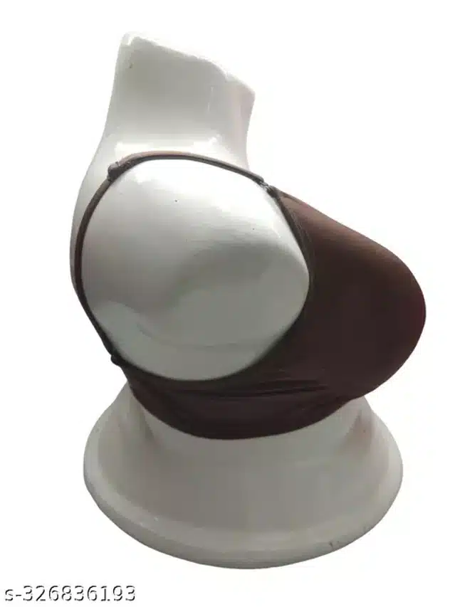 Cotton Solid Bra for Women (Brown, 30)