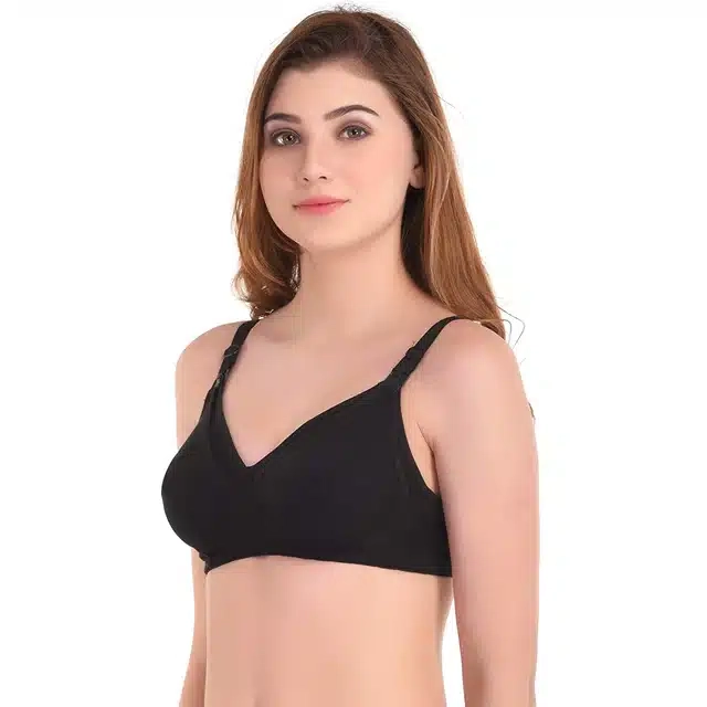 Non Padded Maternity Bra for Women (Pack of 3) (Multicolor, 32B)