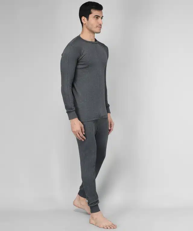 Polycotton Thermal Set for Men (Grey, S)