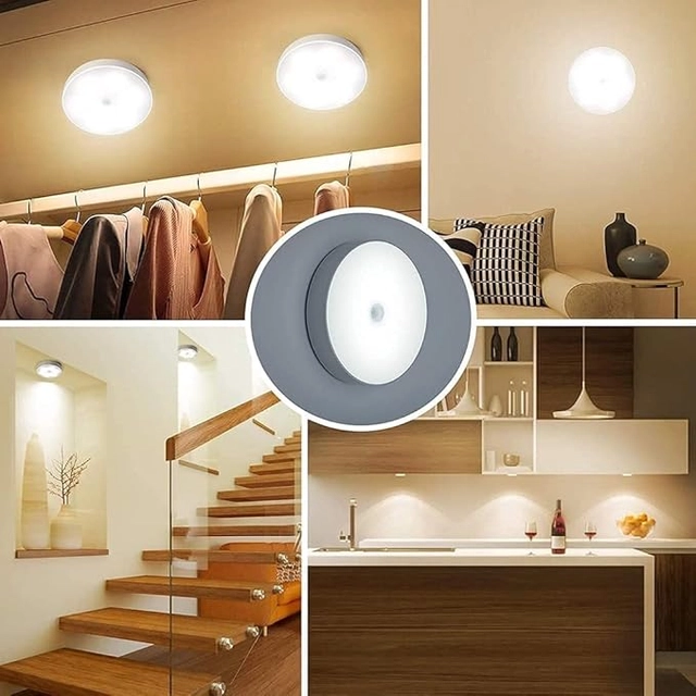 Motion Sensor Light For Home With USB Charging Wireless Self Adhesive LED Induction Lamp Sensor Light for Wardrobe Lights with Sensor Night Light (Pack Of 1)