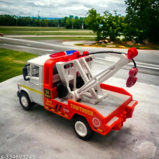 Tow Crane Truck Toy for Kids (Multicolor)