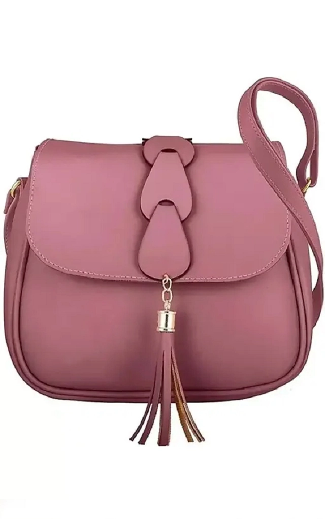 PU Sling Bag for Women (Peach)